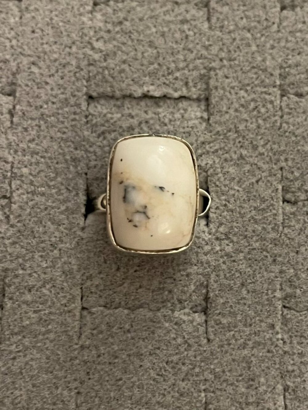 NEW Sterling Silver Ring Size 5 Hippie Boho White Larimar Anthropologie $98